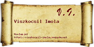 Viszkocsil Imola névjegykártya
